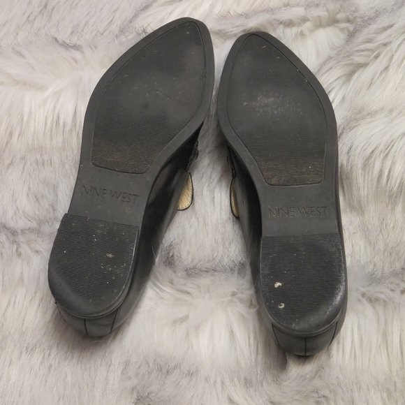 LEATHER LOAFERS WITH GOLD TRIM - Picture 10 of 14